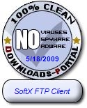 SoftX FTP Client Clean Award