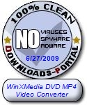 WinXMedia DVD MP4 Video Converter Clean Award