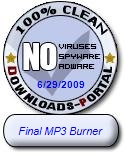 Final MP3 Burner Clean Award