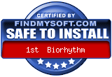 FindMySoft certifies that 1st Biorhythm is SAFE TO INSTALL