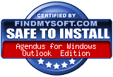 FindMySoft certifies that Agendus for Windows Outlook Edition is SAFE TO INSTALL