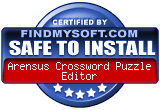 FindMySoft certifies that Arensus Crossword Puzzle Editor is SAFE TO INSTALL