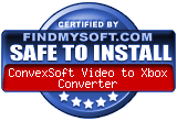 FindMySoft certifies that ConvexSoft Video to Xbox Converter is SAFE TO INSTALL