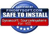 FindMySoft certifies that Dynamsoft SourceAnywhere for VSS is SAFE TO INSTALL