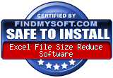 FindMySoft certifies that Excel File Size Reduce Software is SAFE TO INSTALL