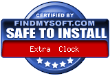 FindMySoft certifies that Extra Clock is SAFE TO INSTALL