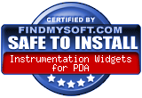 FindMySoft certifies that Instrumentation Widgets for PDA is SAFE TO INSTALL