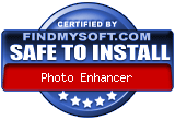 FindMySoft certifies that Photo Enhancer is SAFE TO INSTALL