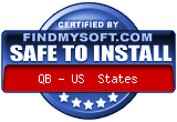 FindMySoft certifies that QB - US States is SAFE TO INSTALL