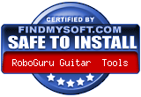 FindMySoft certifies that RoboGuru Guitar Tools is SAFE TO INSTALL