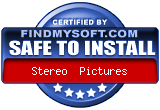 FindMySoft certifies that Stereo Pictures is SAFE TO INSTALL