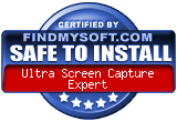 FindMySoft certifies that Ultra Screen Capture Expert is SAFE TO INSTALL