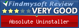 Findmysoft Absolute Uninstaller Editor's Review Rating