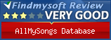 Findmysoft AllMySongs Database Editor's Review Rating