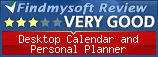 Findmysoft Desktop Calendar and Personal Planner Editor's Review Rating