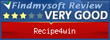 Findmysoft Recipe4win Editor's Review Rating