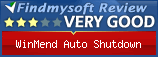 Findmysoft WinMend Auto Shutdown Editor's Review Rating