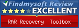 Findmysoft RAR Recovery Toolbox Editor's Review Rating