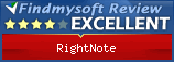 Findmysoft RightNote Editor's Review Rating