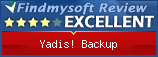 Findmysoft Yadis! Backup Editor's Review Rating