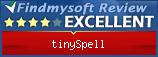 Findmysoft tinySpell Editor's Review Rating