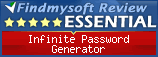 Findmysoft Infinite Password Generator Editor's Review Rating