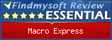 Findmysoft Macro Express Editor's Review Rating