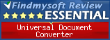 Findmysoft Universal Document Converter Editor's Review Rating