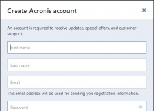Acronis Account Creation