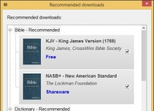 Recommended Downloads Window