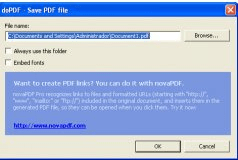 Save file with doPDF