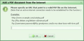 Adding a PDF File from the Internet