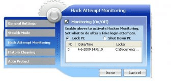 Hack monitor to prevent unauthorized access.