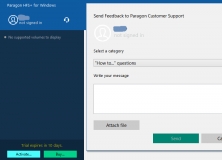 Customer support screen