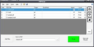 Adding PDF files to be merged into one file