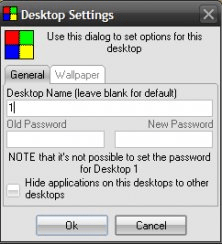 Desktop settings