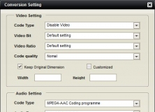 Configuring Conversion Settings