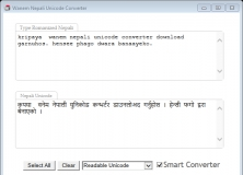 Wanem English to Nepali Unicode Converter