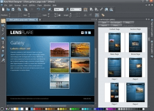 Flare is one of the many themes in Web Designer, and includes a mobile variant, 15 page layouts and 9 color schemes