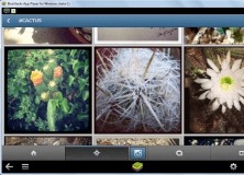 Instagram in Tablet Mode