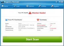 Registry Reviver Homescreen