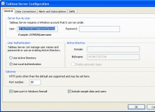 Server Configuration Window