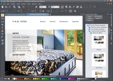 Hotel is one of more than 150 business themes included in Xara Web Designer