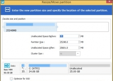 Resize/Move Partition Operation