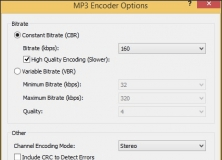 MP3 Encoder Options Window