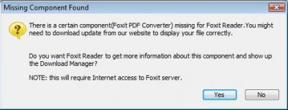 Warning about missing PDF converter