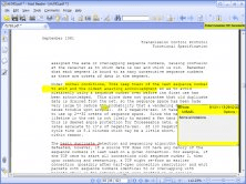 The highlight, annotations, and underline tools in action.