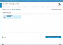 Selecting Backup Drive