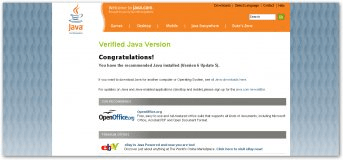 Java verification page