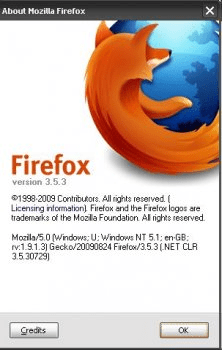 Mozilla Firefox-Version